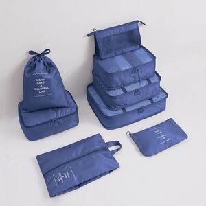 ORGANIZER SET OF 8 PIECES!!! COLOR NAVY BLUE